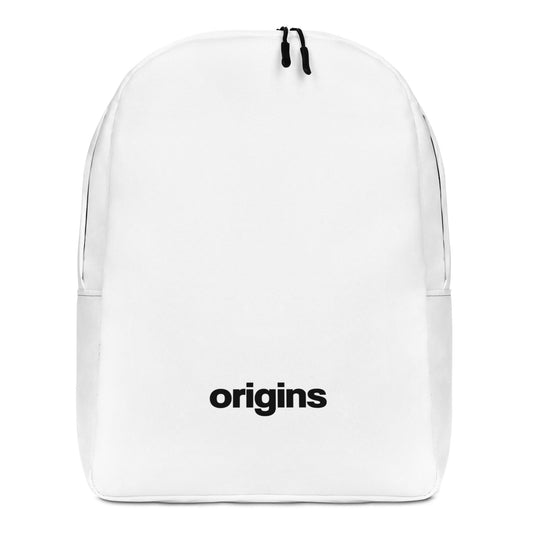 origins white with black accents backpack